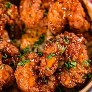 Fried SHRIMP Herb Rice Bowl (5-6 Jumbo Shrimp)