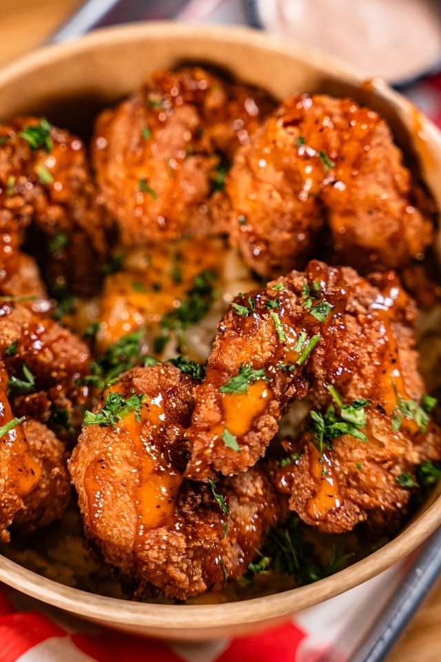 Fried SHRIMP Herb Rice Bowl (5-6 Jumbo Shrimp).