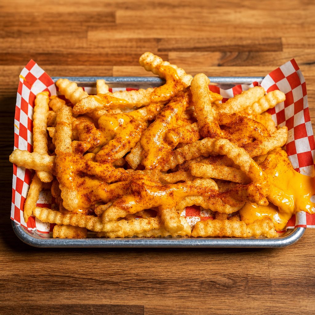 SPICY Cheese Fries.