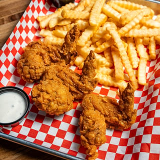 3 Whole Wings and fries